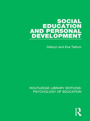 cover image of Social Education and Personal Development